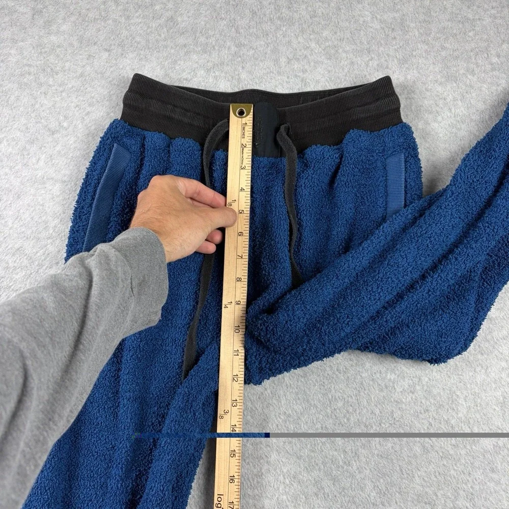 Free People Movement Pants XS Blue Cuddle Up‎ Fuzzy Baggy Loose Sherpa Jogger